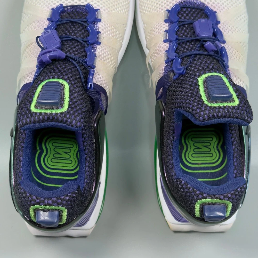 Nike Shox Gravity Fusion Violet Womens 9.5 9 1/2 Running‎ Shoes White Sneakers